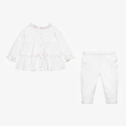 Sarah Louise White Cotton Trouser Set -Sarah Louise Kids Boutique sarah louise white cotton trouser set 401588 4fcce1a4aa00514ba2606df1d86aed815f26087d