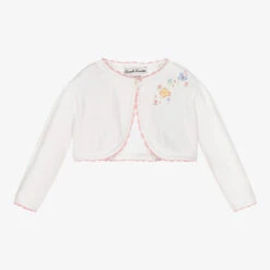 Sarah Louise White Knitted Bolero Cardigan