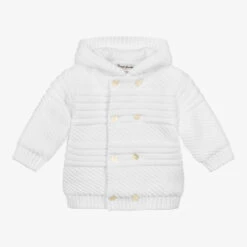Sarah Louise White Knitted Pram Coat