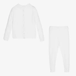 Sarah Louise White Knitted Trouser Set -Sarah Louise Kids Boutique sarah louise white knitted trouser set 450695 d6029fb286527605141964e632310c61a4fb5eb0