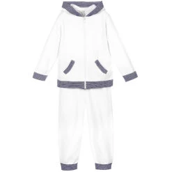 Sarah Louise White Knitted Trousers Set