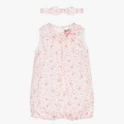 Sarah Louise White & Red Baby Shortie Set