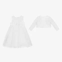 Sarah Louise White Satin & Tulle Dress Set -Sarah Louise Kids Boutique sarah louise white satin tulle dress set 450693 083a7ca6830ffcdf015dd811c69cd13200397123